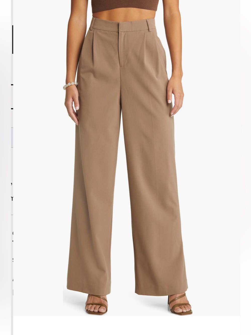 Open Edit Wide Leg High-Waist Pants